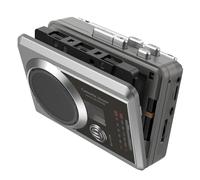 Lettore registratore a cassette portatile e radio AM/FM, lettore di cassette compatto con jack per cuffie da 3,5 mm, altoparlante integrato, alimentato a batteria/USB