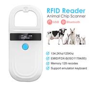 LETTORE RFID ANIMALI 134.2KHz 125kHz MICROCHIP CANI GATTI PET SCANNER USB