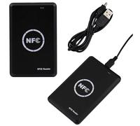 Lettore RFID NFC, Lettore Intelligente Portatile 125 khz 13,56 khz, Copiatrice, ICID Dual Band Uso, LED Light Prompt e Interfaccia USB Full Speed Contiene 5 Schede a Doppia Frequenza IC+ID