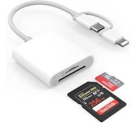 Lettore Schede SD per iPhone/iPad/Fotocamera, Adattatore Scheda SD per iPhone, Adattatore SD per iPhone, Adattatore Macchina Fotografica iPhone, SD Card Reader for iPhone Lettore Schede USB C