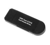 Lettore Schede Type-c USB 2.0 per Mobile Phone Mp3 Nero ABS | Plug And Play, Legge Foto e Video, Amplia Memoria, Uso su Computer Mobile, Formato Portatile
