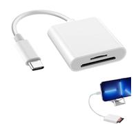 Lettore SD USB C, adattatore per scheda SD USB C per iPhone 15/16/iPad/MacBook/Mac/Fotocamera (porta USBC), tipo C SD Card Reader SD/Micro SD,per Samsung Galaxy S24 S23/Xiaomi,Plug and Play