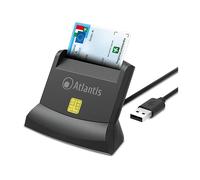 LETTORE SMART CARD ATLANTIS LAND P005-SMARTCRV-U USB Type-A Plug & Play per CNS, Firma Digitale e Home Banking