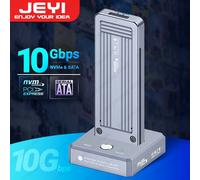 Lettore SSD JEYI M.2 (USB 3.2 10 Gbps) NVMe e SATA a USB-C PCIe SSD Docking Station Adattatore per disco solido con protezione da scrittura