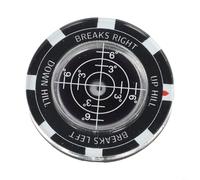 Lettore verde da golf con livella a bolla di precisione per valutare il gradiente verde e supportare la precisione del posizionamento del marcatore a sfera (nero)