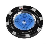 Lettore verde da golf con livella a bolla di precisione per valutare il gradiente verde e supportare l'accuratezza del posizionamento del marcatore a sfera (blu)