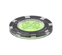 Lettore verde da golf con livella a bolla integrata per analisi del contorno e aiuto per il putting, marcatore leggero con clip per cappello, dispositivo in lega 40 x 5 mm (verde)
