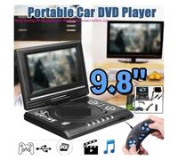 Lettore video, Lettore DVD portatile da 9,8 pollici Funzione TV ad alta chiarezza Lettore di schede integrato Schermo girevole Lettore DVD portatile for viaggi(US Plug)