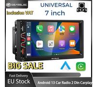 Lettore video multimediale per auto universale Carplay da 7 pollici Android Auto Stereo Android 13 2 Din Autoradio Wifi GPS per auto 1G 32G CarPlay