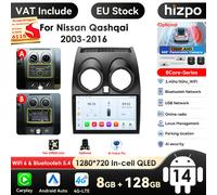 Lettore video multimediale per autoradio Android 14 da 9 pollici 8G + 128G 2din per Nissan Qashqai 1 J10 2006-2013 Navigazione GPS BT MirrorLink