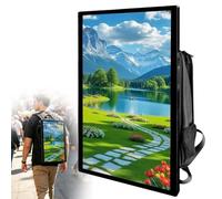 Lettore Video Pubblicitario Portatile, Zaino Pubblicitario Digitale Touch Lcd 21,5", Schermo Ad Alta Definizione, Comando Wifi App, Montaggio Parete/Tavolo, per Eventi Aziendali