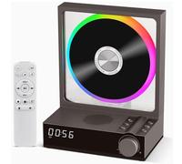 Lettori CD For La Casa, Lettore CD Portatile, Bluetooth 5.3 A 2 Vie Con Telecomando, Altoparlante HiFi Integrato, Luci Colorate RGB, Supporta MP3, WMA, WAV, AAC, FLAC(Black)