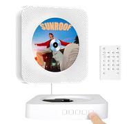 Lettori CD portatili con rack angolare regolabile, lettore CD Bluetooth, lettore CD radiofonico per la casa Supporta FM, porta USB, ingresso/uscita AUX, luce di modalità colorata