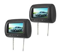 Lettori Video per Poggiatesta, Akozon 2 Pezzi 7 in Controllo Wireless Lettore per Auto Regolabile Poggiatesta Monitor Video LCD Car MP5 Display Car DVD Monitor