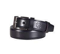 Lettro Cinta in Vera pelle per Uomo, Elegante 100% Vera Pelle Cintura da Uomo per Abito, Cinture in Pelle di Alta qualità da Uomo Fatta in Europa (Lunghezza: 120 cm | Larghezza: 3 cm/Nero)