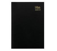 Letts A5 Academic Black Standard 2020-2021 - Vista settimanale, metà anno inglese