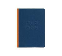 LETTS Calendario scolastico Two Tone A5, 1 settimana su 2 pagine, Navy Orange 2019/20