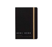LETTS Eco Writers A6 Academic 21.22 Day to a Page con appuntamenti Diario - Nero Kraft