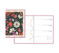 Letts La Belle Nature - Agenda settimanale/mensile, formato A5, vista settimanale, da agosto a luglio, rilegatura cucita, copertina rigida testurizzata, multilingue, verde