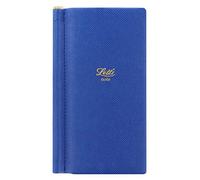Letts Legacy - Taccuino sottile con tasca e penna dorata, colore: Blu