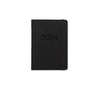LETTS Memo A6 settimana su 2 pagine (multilingue) Black 2024