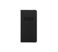 LETTS Memo Slim Settimana su 2 pagine (multilingue) Black 2024