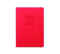 Letts of London 23-030766 Memo - Agenda 22.23 per visualizzazione settimanale, formato A5, colore: rosso