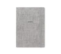 Letts of London Edge Agenda 2025 con visualizzazione settimanale e note, formato A5, colore grigio