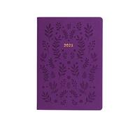 Letts of London Woodland - Agenda 2023 con visualizzazione settimanale, formato A5, colore: viola, 23-082163