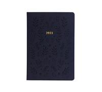 Letts Woodland - Agenda 2023 con visualizzazione settimanale, formato A5, colore: blu navy