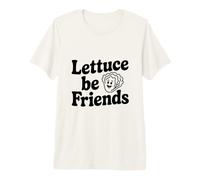Lettuce Be Friends Cute Pun per Gli Amanti della Verdura Maglietta Premium