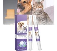 Lettuce Pets Toothbrush, 2 Pack Lettuce Pets Dental Care Kit for Dogs and Cats (Fresh Breath, Oral Repair Gel, Comfortable Toothbrush Pen)