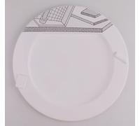 Lettuga Piastra per Memphis Milano By A. Sarri Ceramiche Design Ettore Sottsass