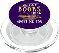 Lettura Citazione Mi chiedo se i libri pensano a me Amante dei libri PopSockets PopGrip per MagSafe