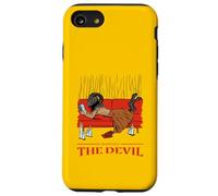 Lettura con il diavolo (Funny Bookworm Satan Graphic) Custodia per iPhone SE (2020) / 7/8