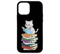 Lettura del gatto sveglio leggere libri colorati Lettori donne, uomini, bambini Custodia per iPhone 12 mini