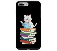Lettura del gatto sveglio leggere libri colorati Lettori donne, uomini, bambini Custodia per iPhone 7 Plus/8 Plus