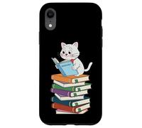 Lettura del gatto sveglio leggere libri colorati Lettori donne, uomini, bambini Custodia per iPhone XR