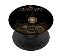 Lettura di carte di luna gotica estetica occulta dei tarocchi del gatto nero PopSockets PopGrip Adesivo