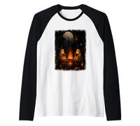 Lettura di Fantasmi da falò sotto la Luna Piena Maglia con Maniche Raglan