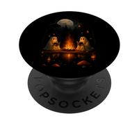 Lettura di fantasmi da falò sotto la luna piena PopSockets PopGrip Adesivo
