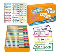 Lettura di schede flash, carte flash della famiglia Word - Lettere suoni flashcard,Leggi e rima lanciando libri Vocabolario Word Famiglie Flash Card Educational for Boys di età compresa tra 4 e 8 anni