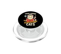 Lettura divertente del lettore del libro del crimine e dei gatti per le donne PopSockets PopGrip per MagSafe