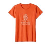 Lettura e Crescita Design - Read Bloom Repeat Maglietta, Donna, Arancio, L