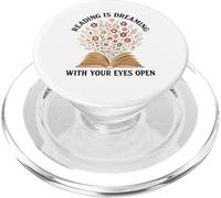 Lettura è sognare libro fiori vintage retrò bibliotecario divertente PopSockets PopGrip per MagSafe