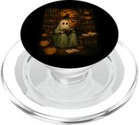 Lettura fantasma con gatti nella biblioteca infestata PopSockets PopGrip per MagSafe