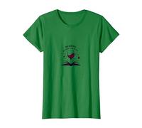 Lettura tra Il Libro dei Vini e L'Arte degli Amanti del Vino Maglietta, Donna, Verde Mela, XS