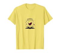 Lettura tra Il Libro dei Vini e L'Arte degli Amanti del Vino Maglietta, Uomo, Limone, 3XL