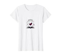 Lettura tra Libro dei Vini e Arte degli Amanti del Vino Maglietta, Donna, Bianco, L