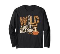 Lettura Tshirt Bookworm Reader Biblioteca per Bambini Maglia a Manica
